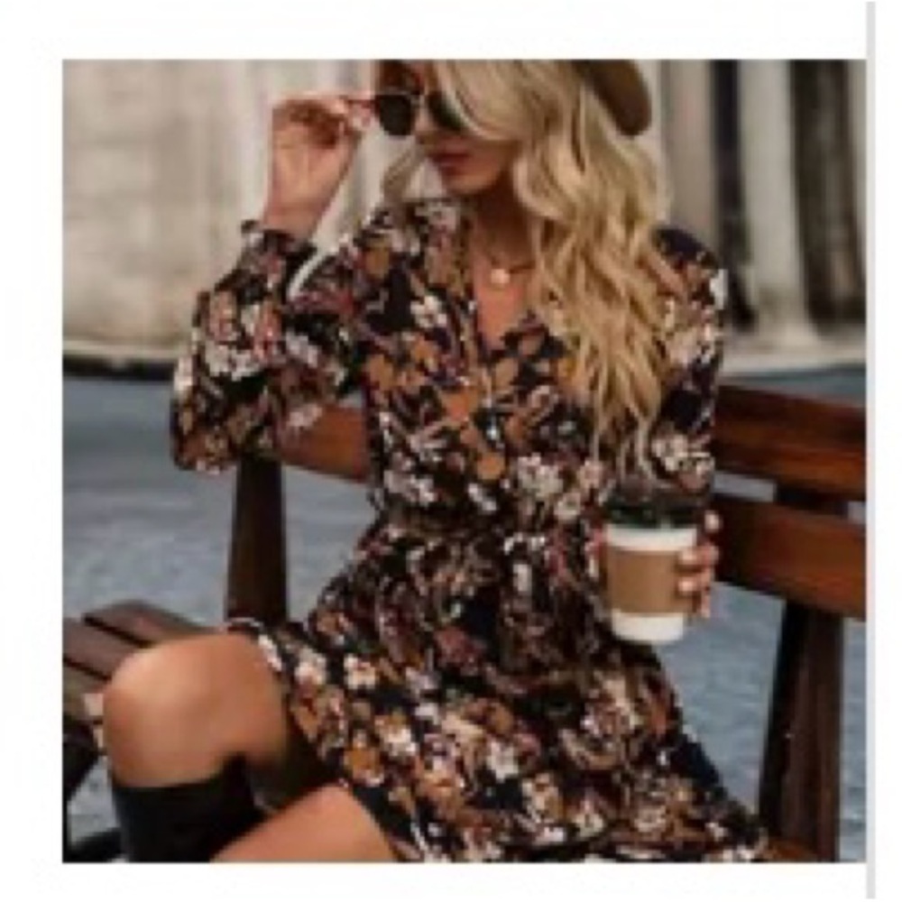 Floral Long Sleeve Dress